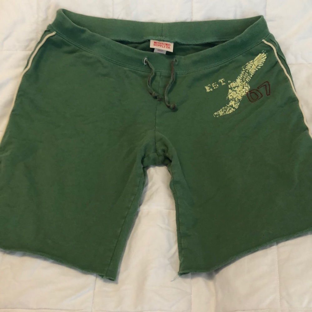 Mossimo green cut off sweat shorts sz small